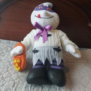 Royal Plush Halloween Ghost Plush 15 inch Purple Mask Bat Tunic Pumpkin Basket